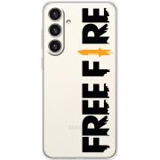 Прозрачный чехол BoxFace Samsung Galaxy S24 Plus Free Fire Black Logo