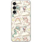 Прозрачный чехол BoxFace Samsung Galaxy S24 Plus Unicorns