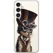 Прозрачный чехол BoxFace Samsung Galaxy S24 Plus Steampunk Cat