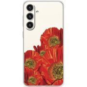 Прозрачный чехол BoxFace Samsung Galaxy S24 Plus Red Poppies