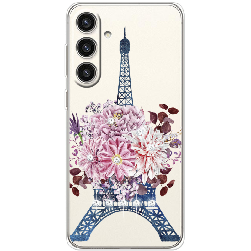 Чехол со стразами Samsung Galaxy S24 Plus Eiffel Tower