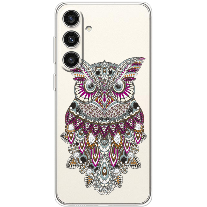 Чехол со стразами Samsung Galaxy S24 Plus Owl