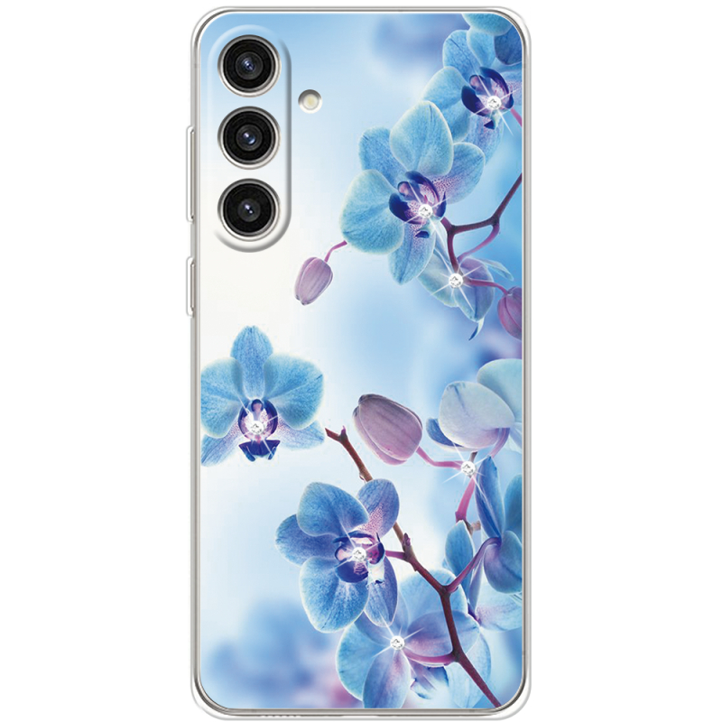 Чехол со стразами Samsung Galaxy S24 Plus Orchids