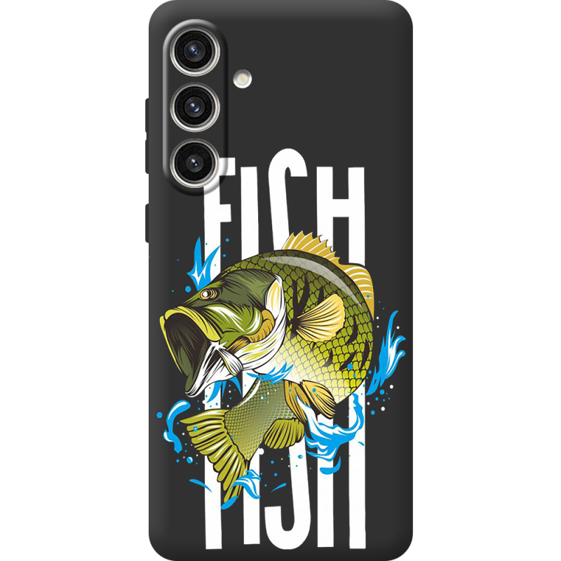 Черный чехол BoxFace Samsung Galaxy S24 Plus Fish