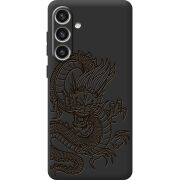 Черный чехол BoxFace Samsung Galaxy S24 Plus Chinese Dragon