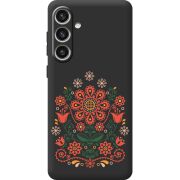 Черный чехол BoxFace Samsung Galaxy S24 Plus Ukrainian Ornament