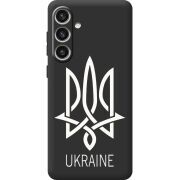 Черный чехол BoxFace Samsung Galaxy S24 Plus Тризуб монограмма ukraine