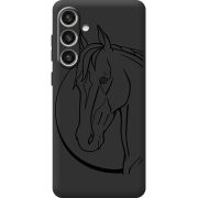 Черный чехол BoxFace Samsung Galaxy S24 Plus Horse