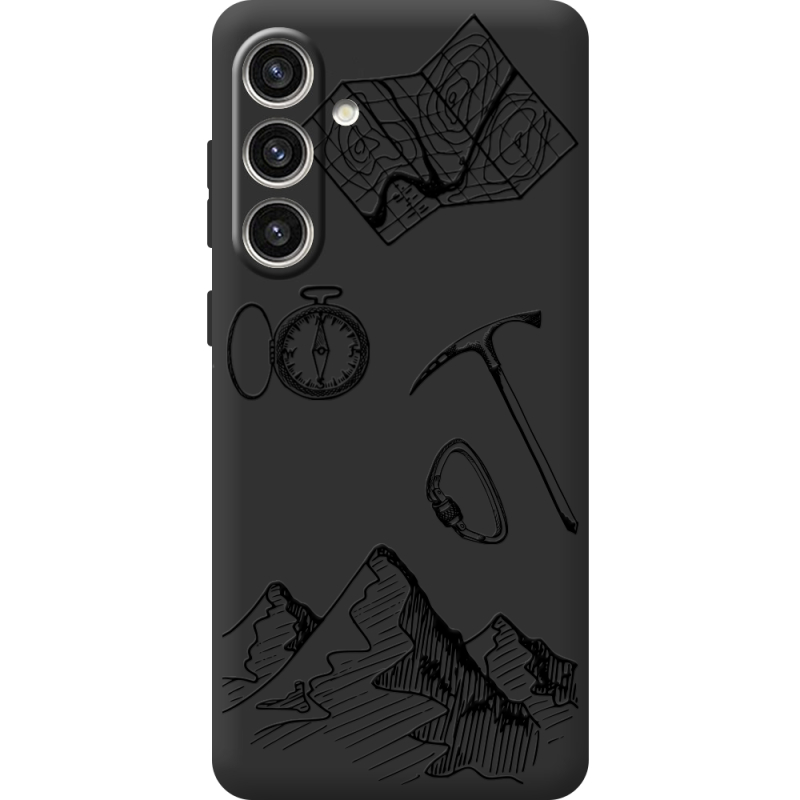 Черный чехол BoxFace Samsung Galaxy S24 Plus Mountains