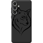 Черный чехол BoxFace Samsung Galaxy S24 Plus Wolf