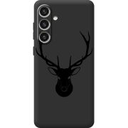 Черный чехол BoxFace Samsung Galaxy S24 Plus Deer