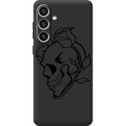 Черный чехол BoxFace Samsung Galaxy S24 Plus Skull and Roses