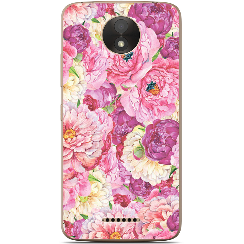 Чехол Uprint Motorola Moto C Plus XT1723 Pink Peonies