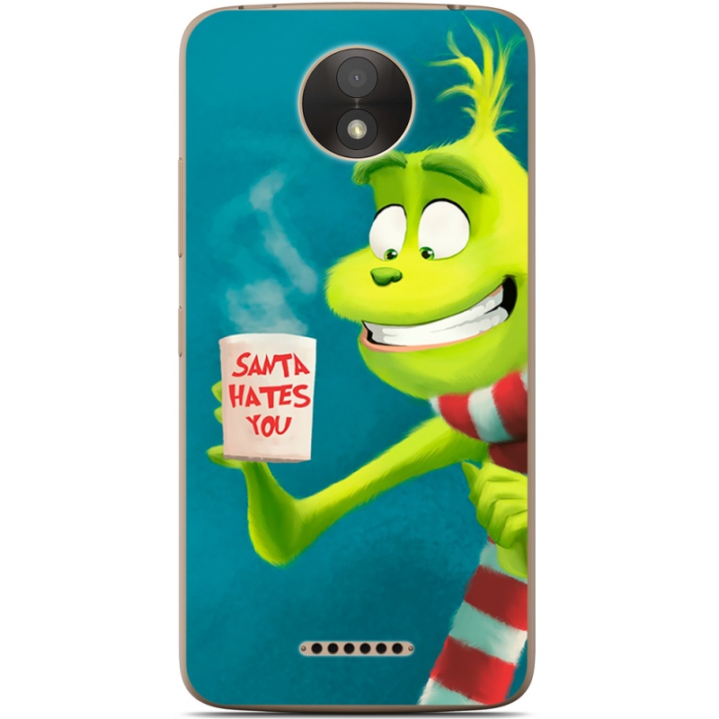 Чехол Uprint Motorola Moto C Plus XT1723 Santa Hates You