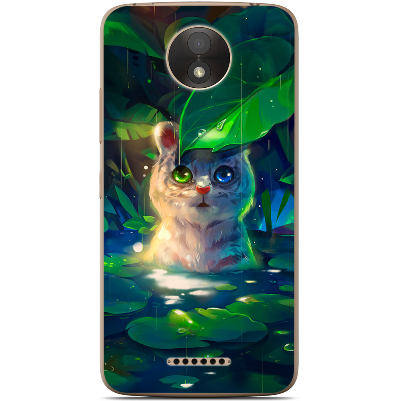 Чехол Uprint Motorola Moto C Plus XT1723 White Tiger Cub