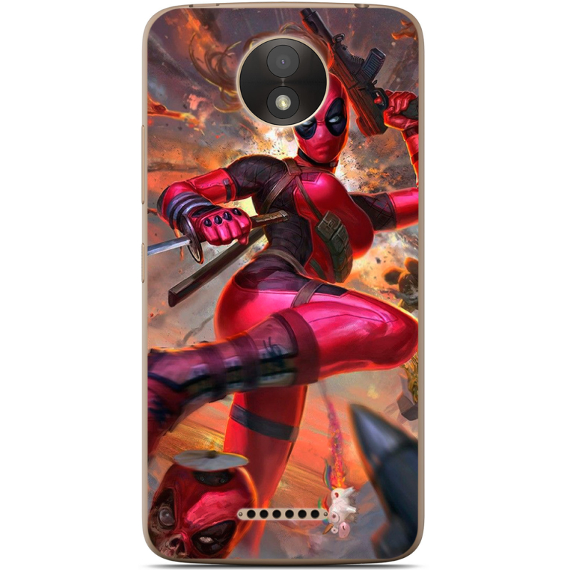 Чехол Uprint Motorola Moto C Plus XT1723 Woman Deadpool