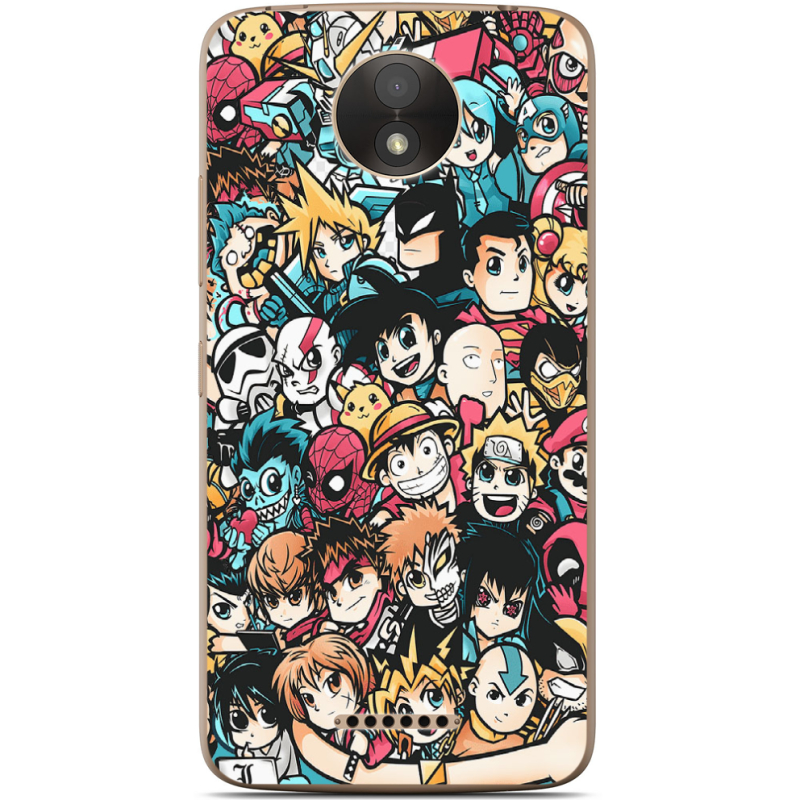 Чехол Uprint Motorola Moto C Plus XT1723 Anime Stickers