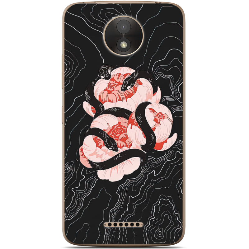 Чехол Uprint Motorola Moto C Plus XT1723 Snake Rose