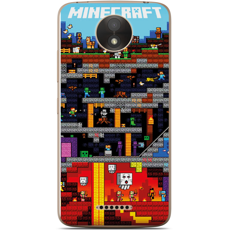 Чехол Uprint Motorola Moto C Plus XT1723 Minecraft Lode Runner