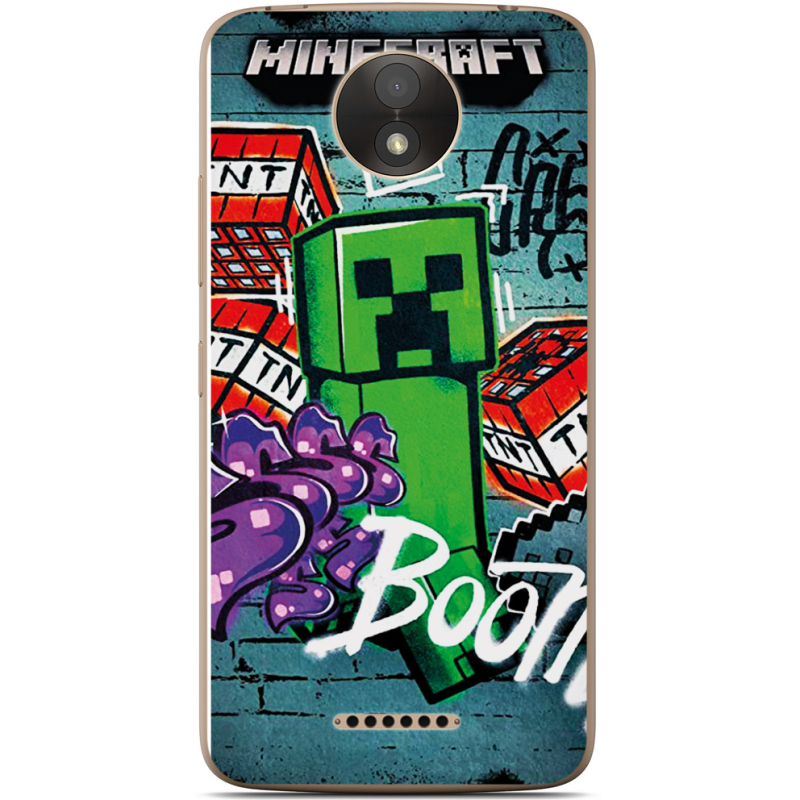 Чехол Uprint Motorola Moto C Plus XT1723 Minecraft Graffiti