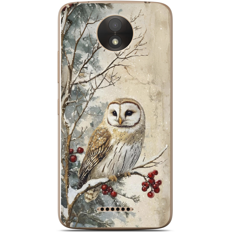Чехол Uprint Motorola Moto C Plus XT1723 Christmas Owl
