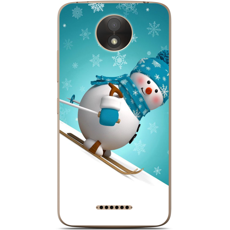 Чехол Uprint Motorola Moto C Plus XT1723 Skier Snowman