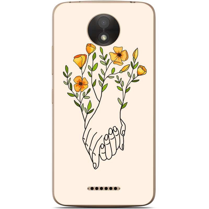 Чехол Uprint Motorola Moto C Plus XT1723 Flower Hands