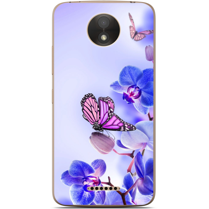 Чехол Uprint Motorola Moto C Plus XT1723 Orchids and Butterflies