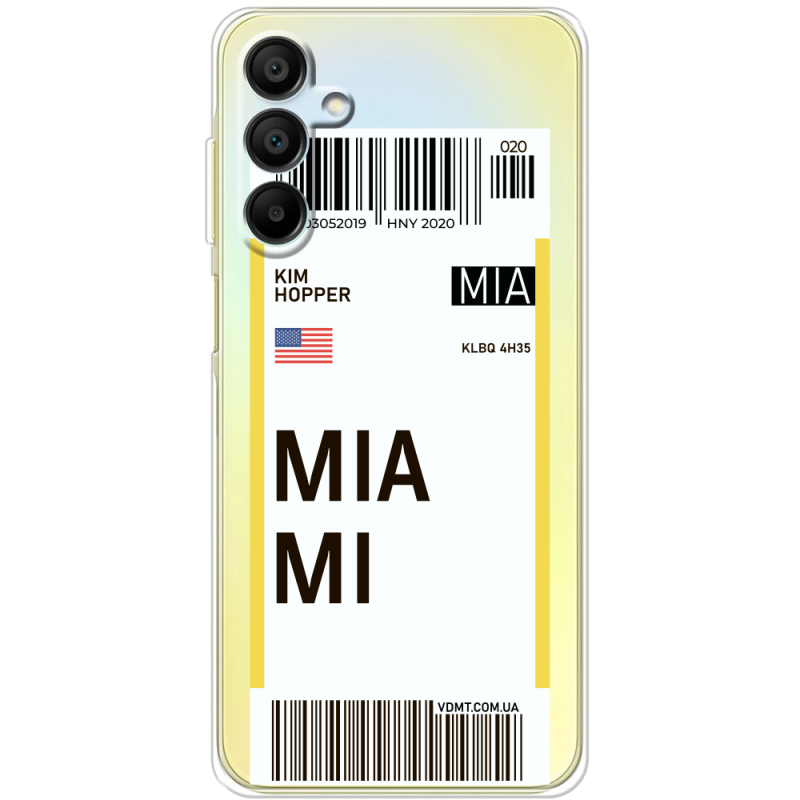 Прозрачный чехол BoxFace Samsung Galaxy A15 (A155) Ticket Miami