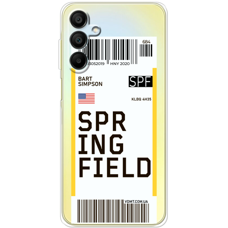 Прозрачный чехол BoxFace Samsung Galaxy A15 (A155) Ticket Springfield
