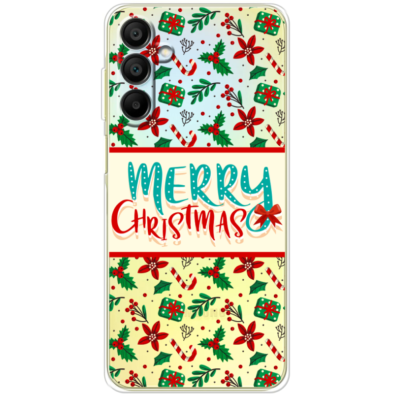 Прозрачный чехол BoxFace Samsung Galaxy A15 (A155) Vintage Christmas Pattern