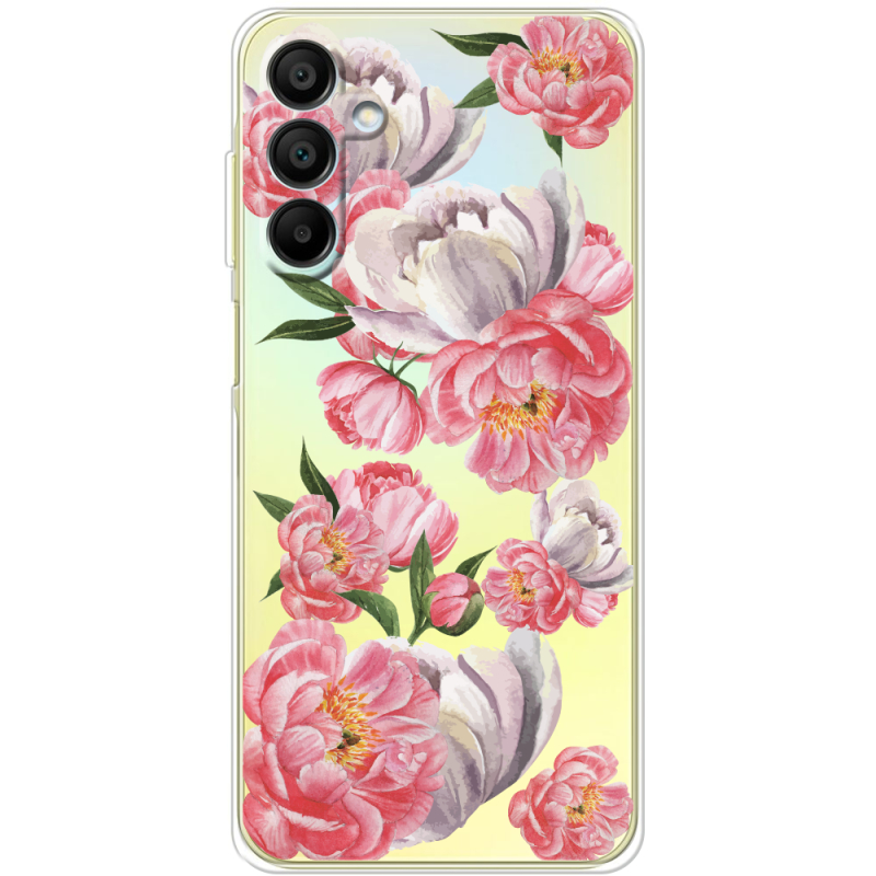 Прозрачный чехол BoxFace Samsung Galaxy A15 (A155) Peony Watercolor Style