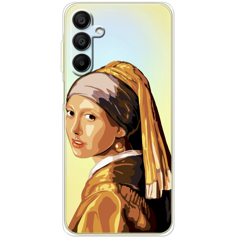 Прозрачный чехол BoxFace Samsung Galaxy A15 (A155) Девушка с жемчужной серёжкой