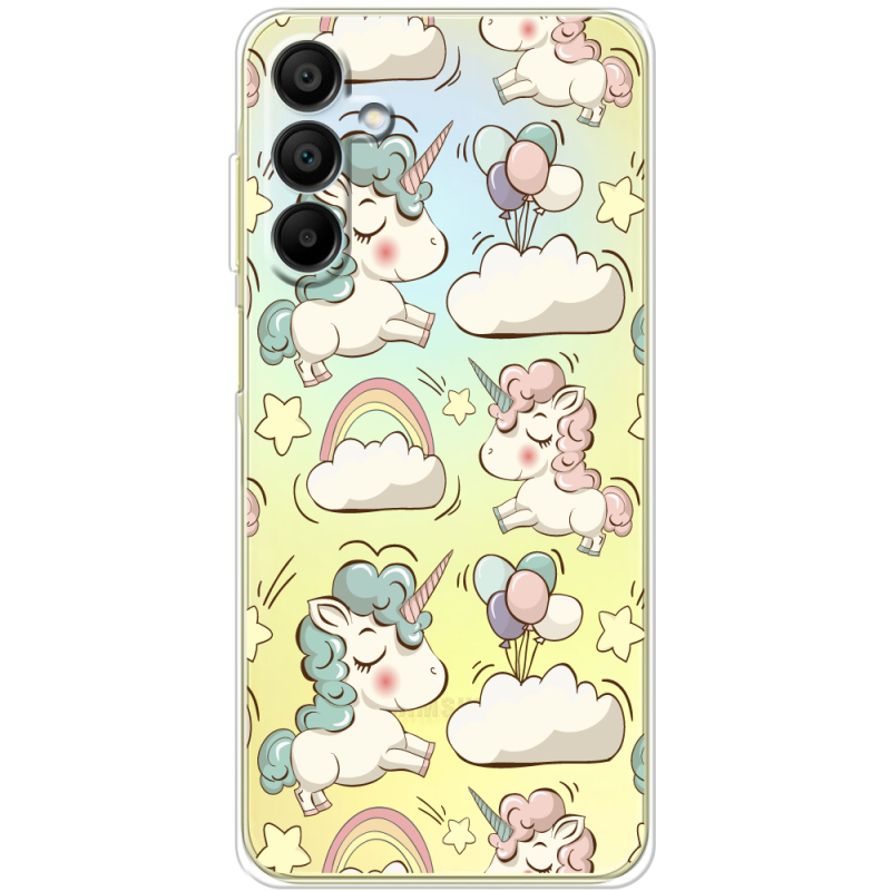 Прозрачный чехол BoxFace Samsung Galaxy A15 (A155) Unicorns