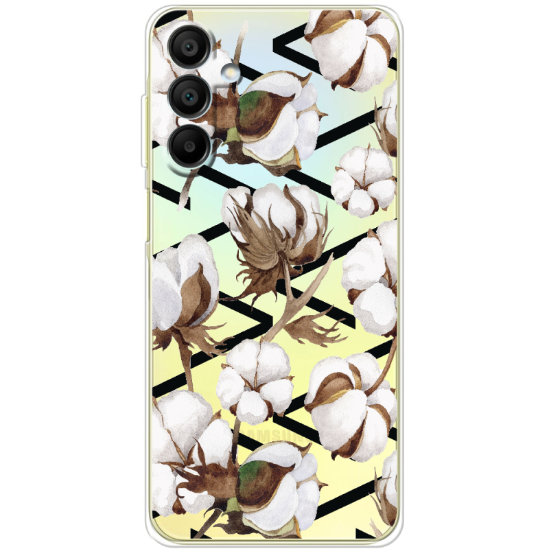 Прозрачный чехол BoxFace Samsung Galaxy A15 (A155) Cotton flowers