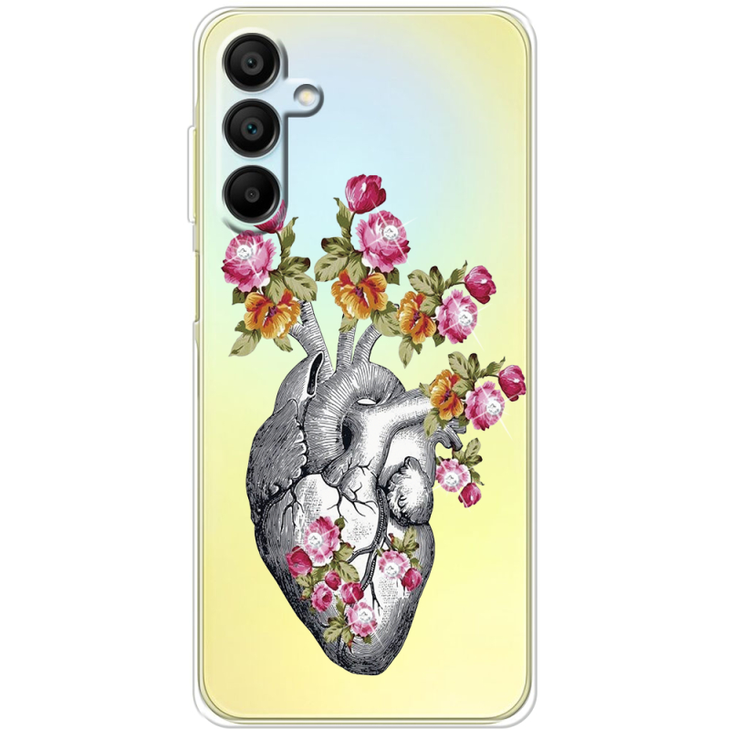 Чехол со стразами Samsung Galaxy A15 (A155) Heart