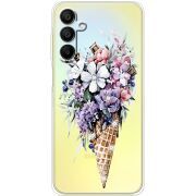 Чехол со стразами Samsung Galaxy A15 (A155) Ice Cream Flowers