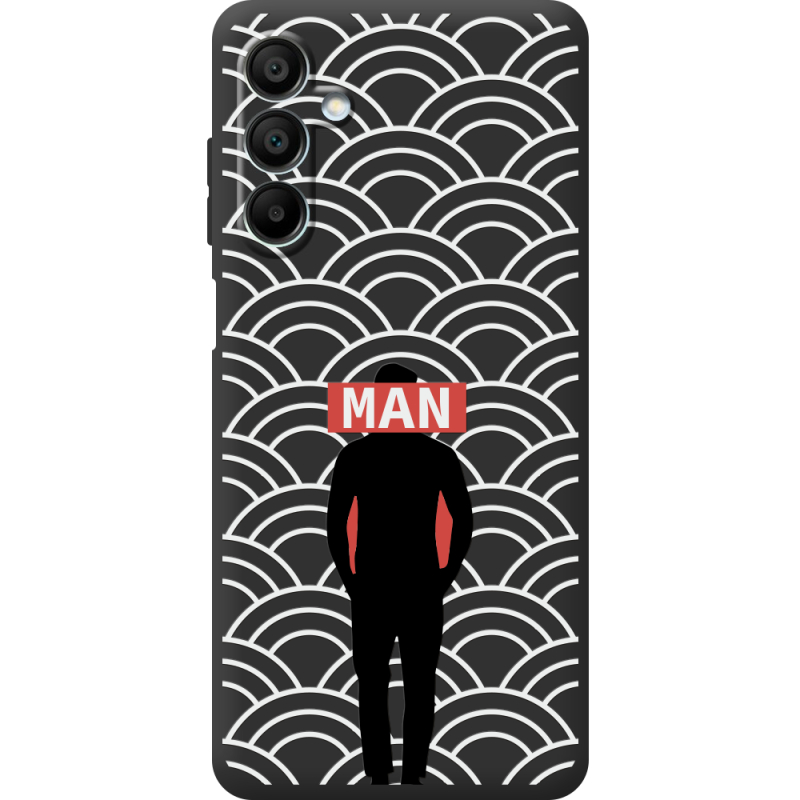 Черный чехол BoxFace Samsung Galaxy A15 (A155) Man Pattern