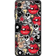 Черный чехол BoxFace Samsung Galaxy A15 (A155) Rock Graffiti