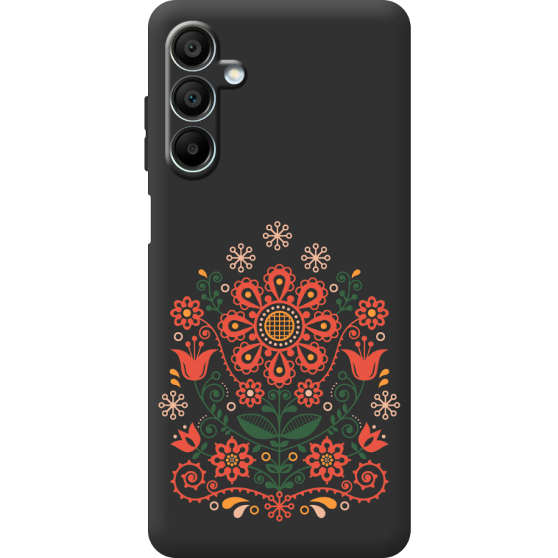 Черный чехол BoxFace Samsung Galaxy A15 (A155) Ukrainian Ornament