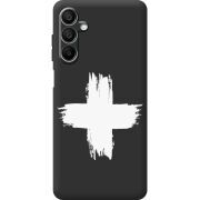 Черный чехол BoxFace Samsung Galaxy A15 (A155) Білий хрест ЗСУ