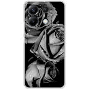 Чехол BoxFace Poco X6 5G Black and White Roses