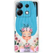 Прозрачный чехол BoxFace Xiaomi Poco X6 5G Blue Hair