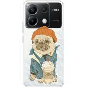 Прозрачный чехол BoxFace Xiaomi Poco X6 5G Dog Coffeeman