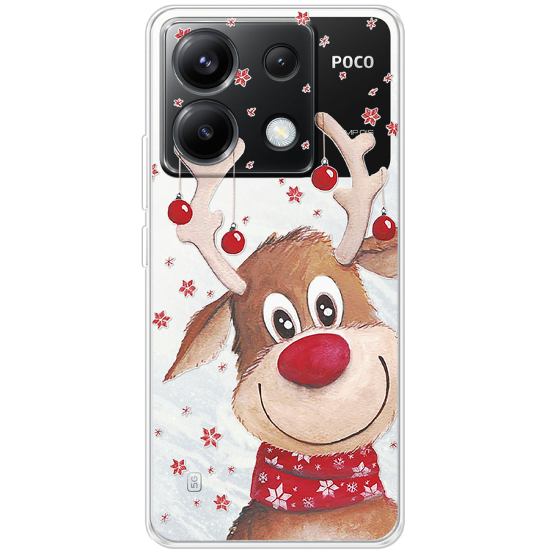 Прозрачный чехол BoxFace Xiaomi Poco X6 5G Winter Deer