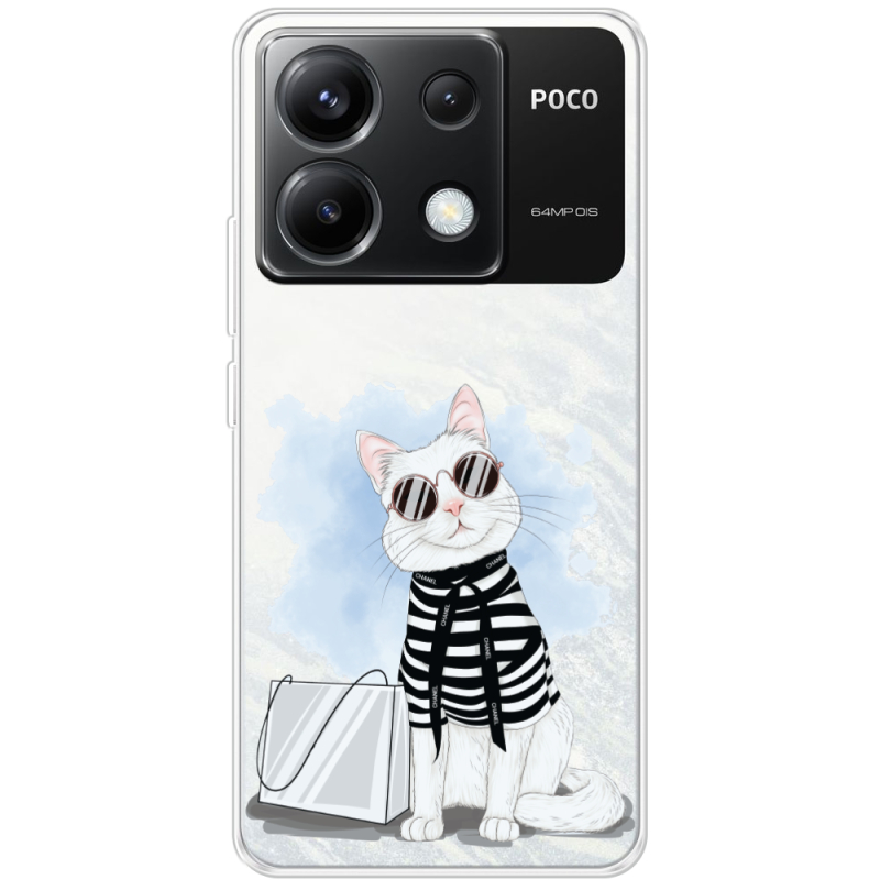 Прозрачный чехол BoxFace Xiaomi Poco X6 5G Cat Style