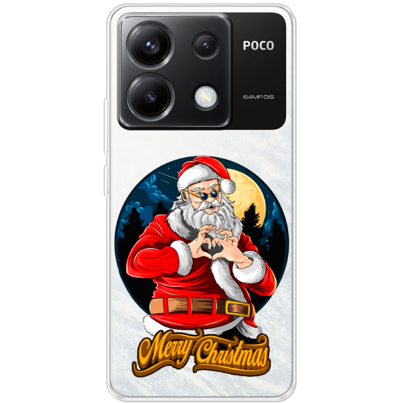 Прозрачный чехол BoxFace Xiaomi Poco X6 5G Cool Santa