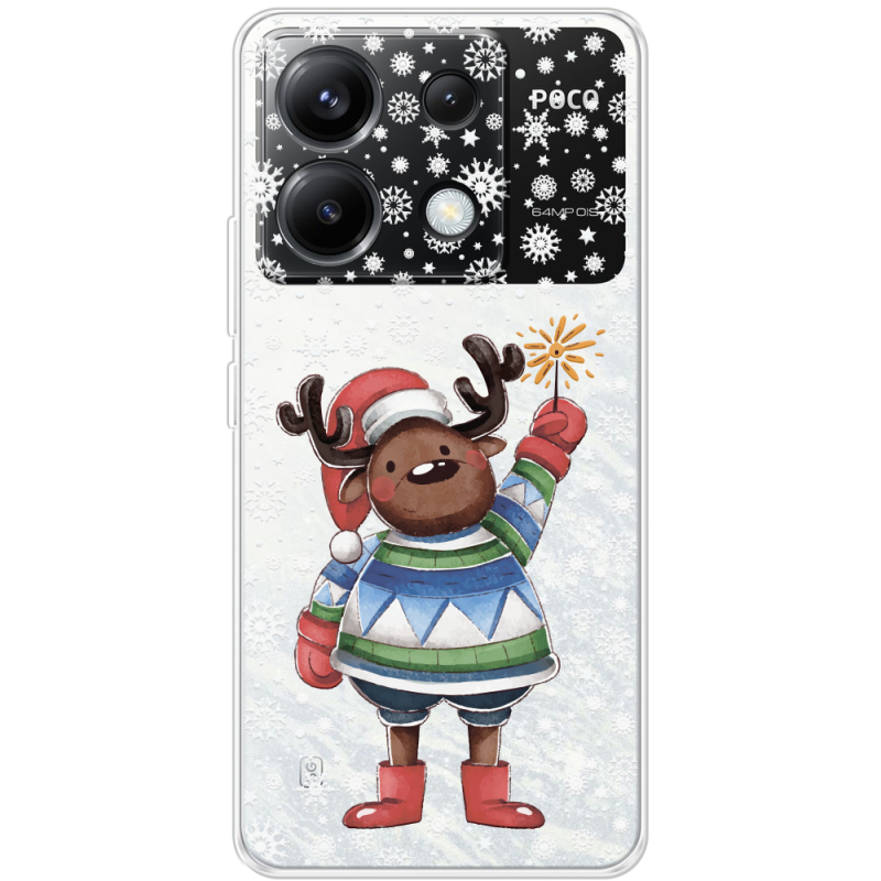 Прозрачный чехол BoxFace Xiaomi Poco X6 5G Christmas Deer with Snow