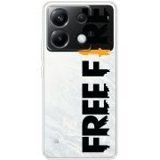Прозрачный чехол BoxFace Xiaomi Poco X6 5G Free Fire Black Logo