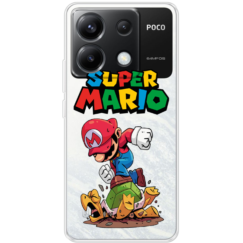 Прозрачный чехол BoxFace Xiaomi Poco X6 5G Super Mario